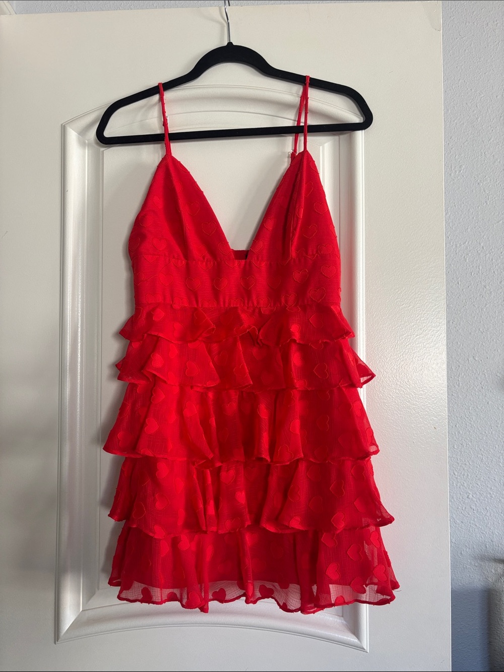 Revolve x NBD Red mini Dress with Hearts